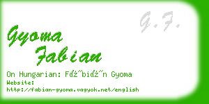 gyoma fabian business card